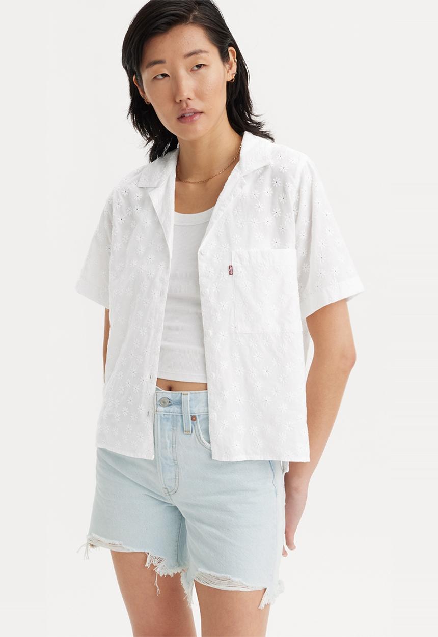 Levi’s® - Joyce Short sleeve Resort Shirt Eyelet - Bright White