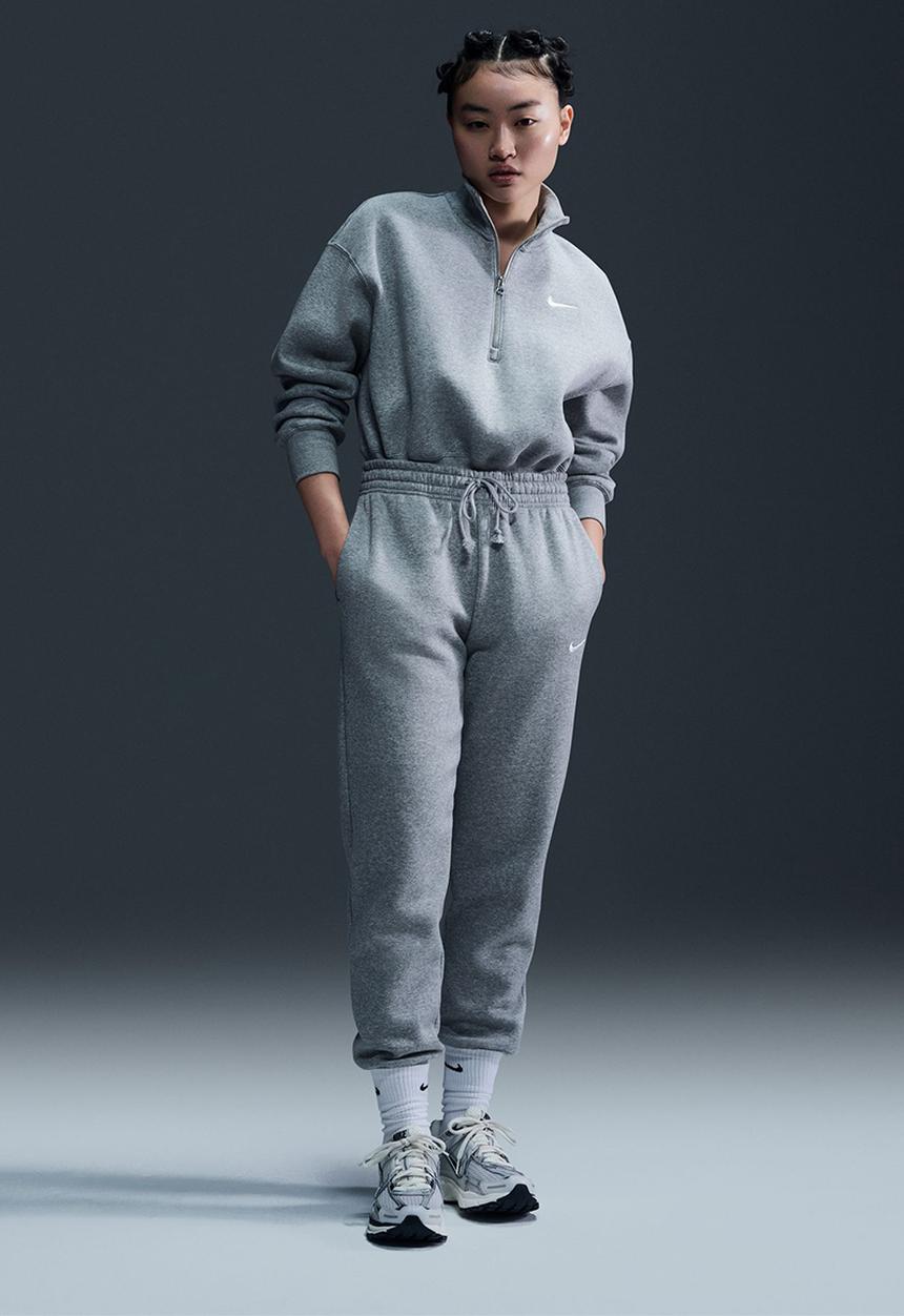 Nike - Nike Sportswear Phoenix Fleece - Dk Grey Heather/Sail