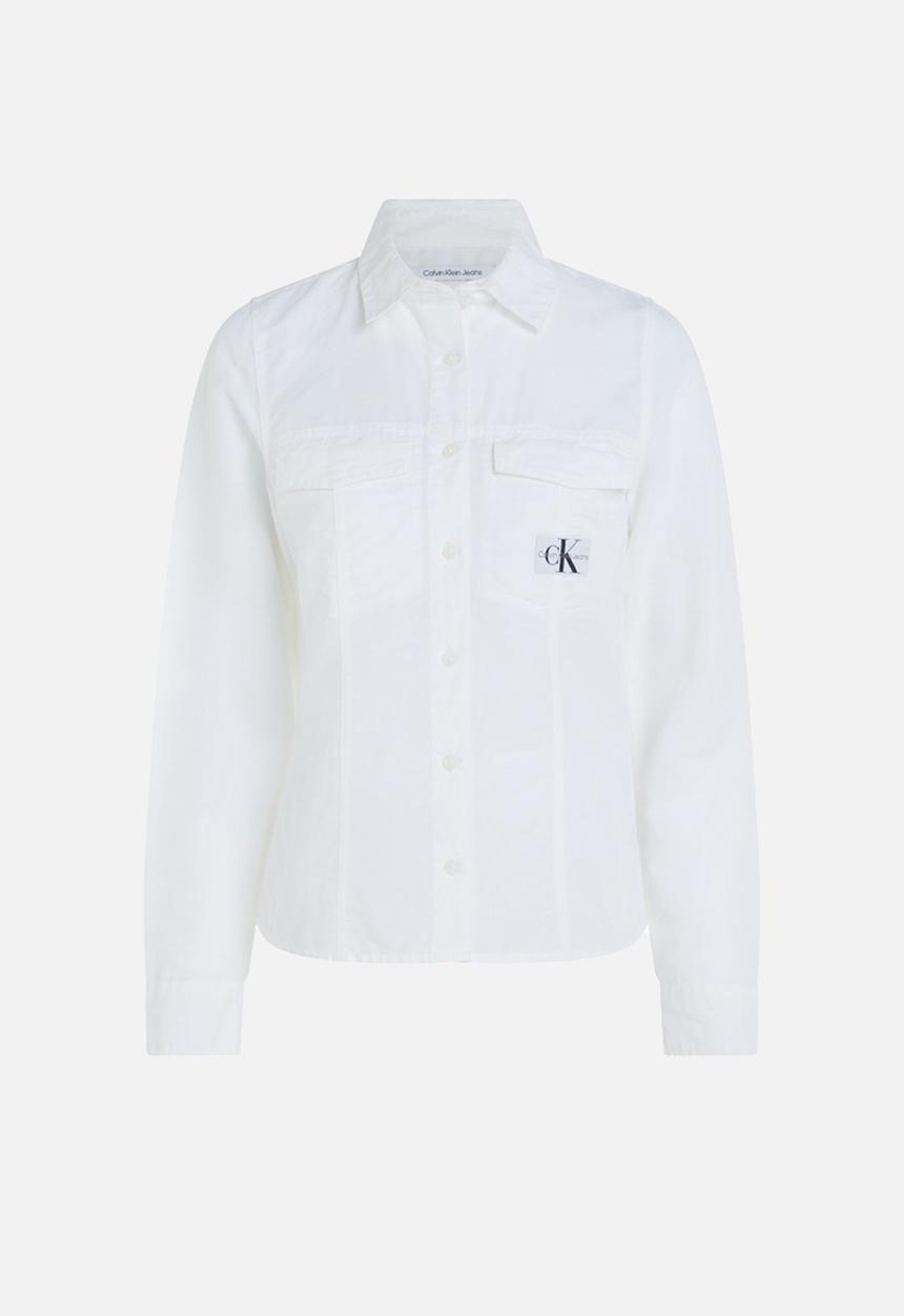 Calvin Klein - Plus Long Sleeve Cotton Shirt - Bright White