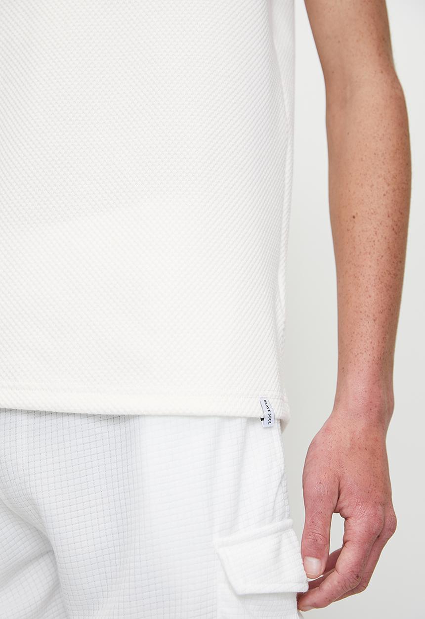 Brave Soul - Polo T-Shirts - Cream