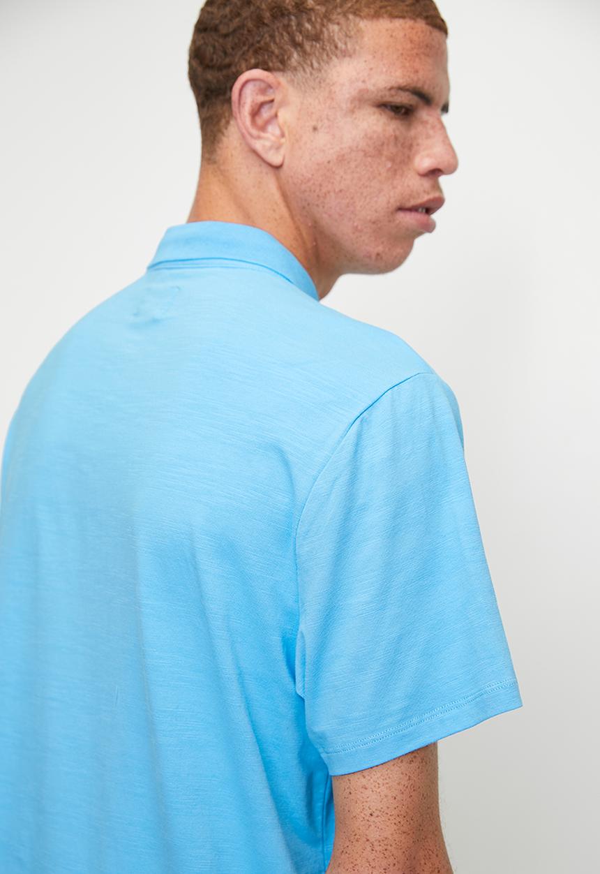 GUESS - Ss Es Eli G Patch Washed Polo - Blu