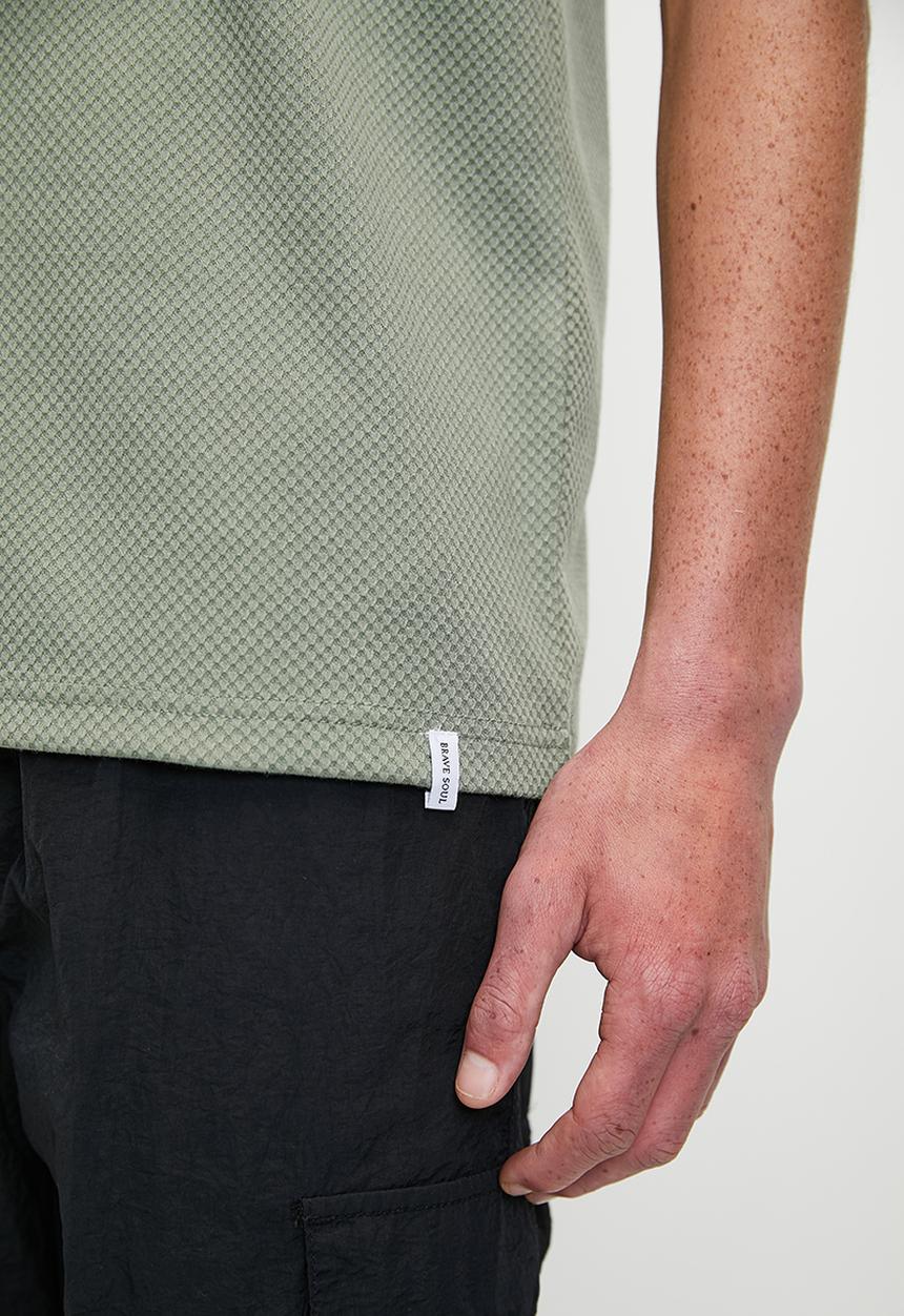 Brave Soul - Polo T-Shirts - Washed Sage