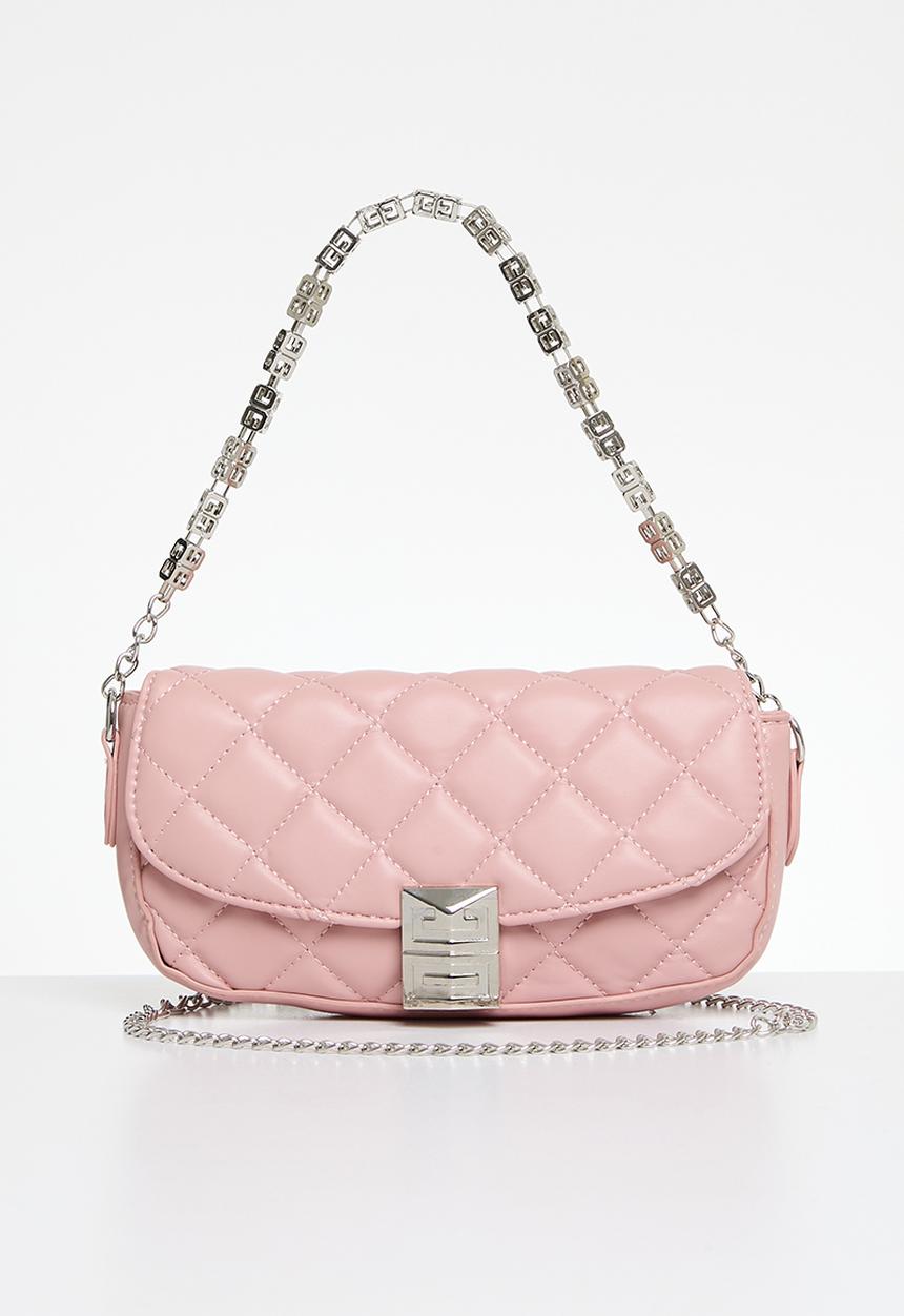 boohoo - Quilted Oval Shape Cross Body Bag - Pink