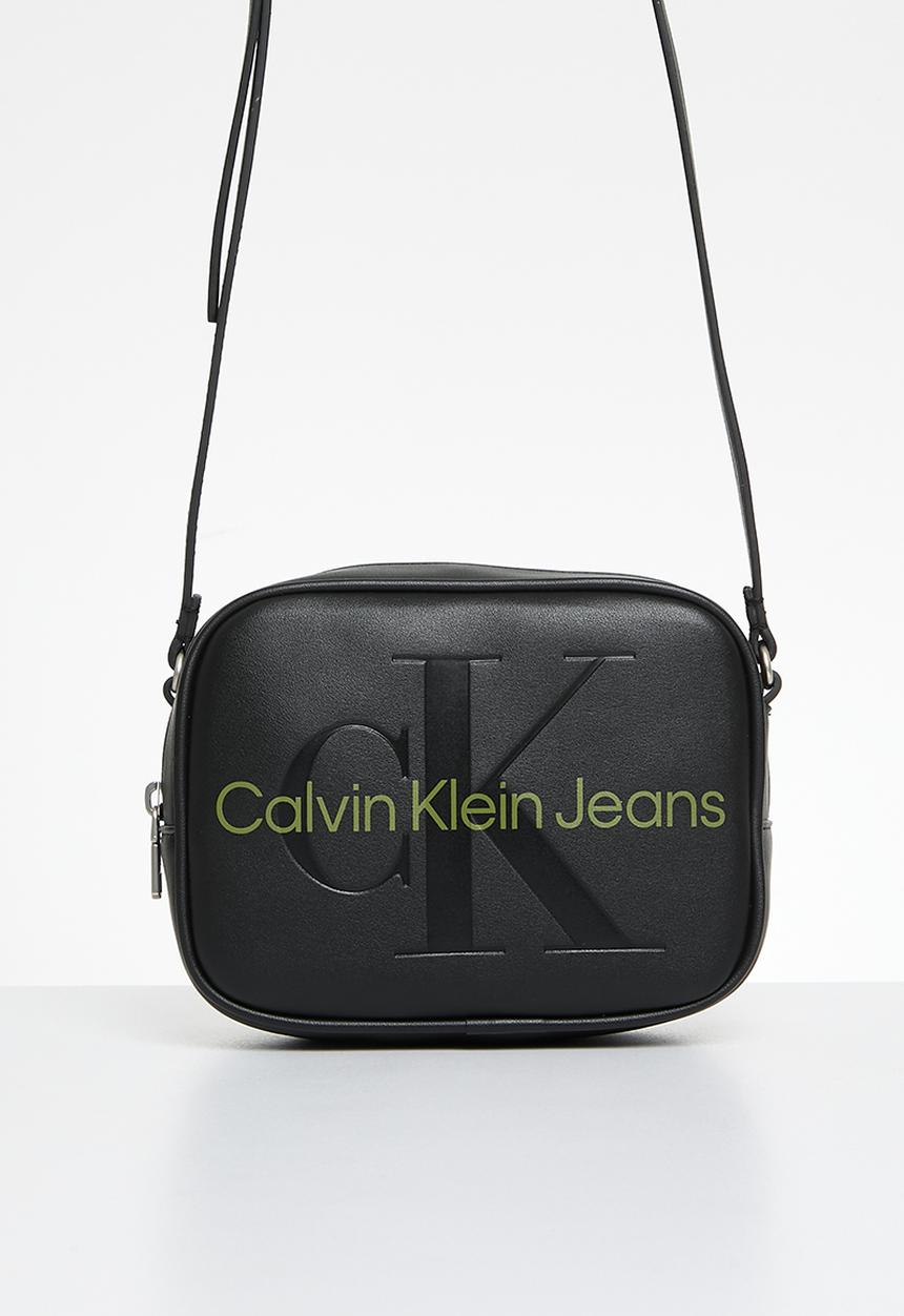 Calvin Klein - Sculpted camera bag18 mono - black/sharp green