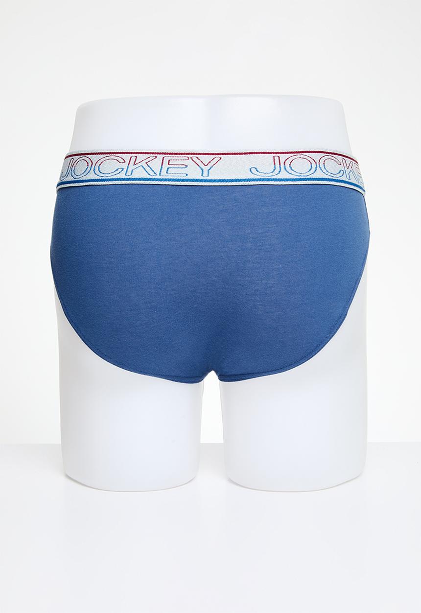 Jockey - 3 PK Plain New Gen Jockey Brief - Blue