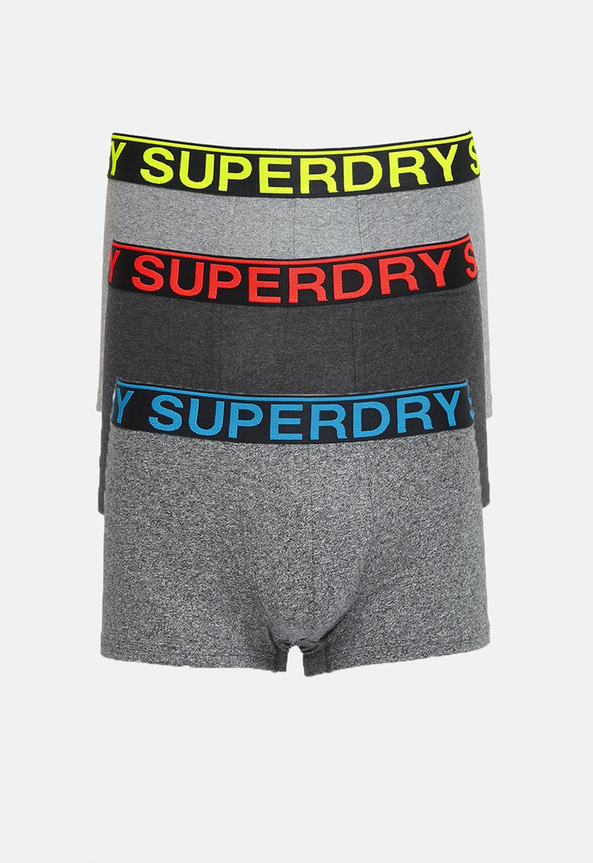 Superdry. - Trunk Triple Pack - Karst Black Mega Grit/NOOS Grey Marl/Asphalt Grey