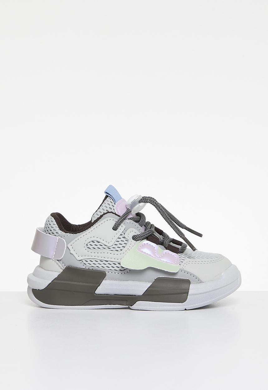 Pop Candy - Swivel lace up sneakers - grey