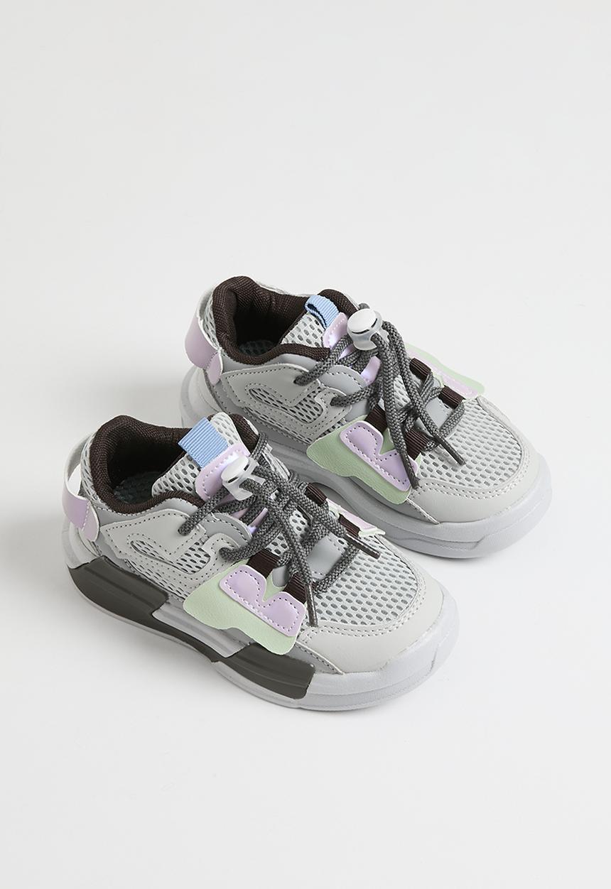 Pop Candy - Swivel lace up sneakers - grey