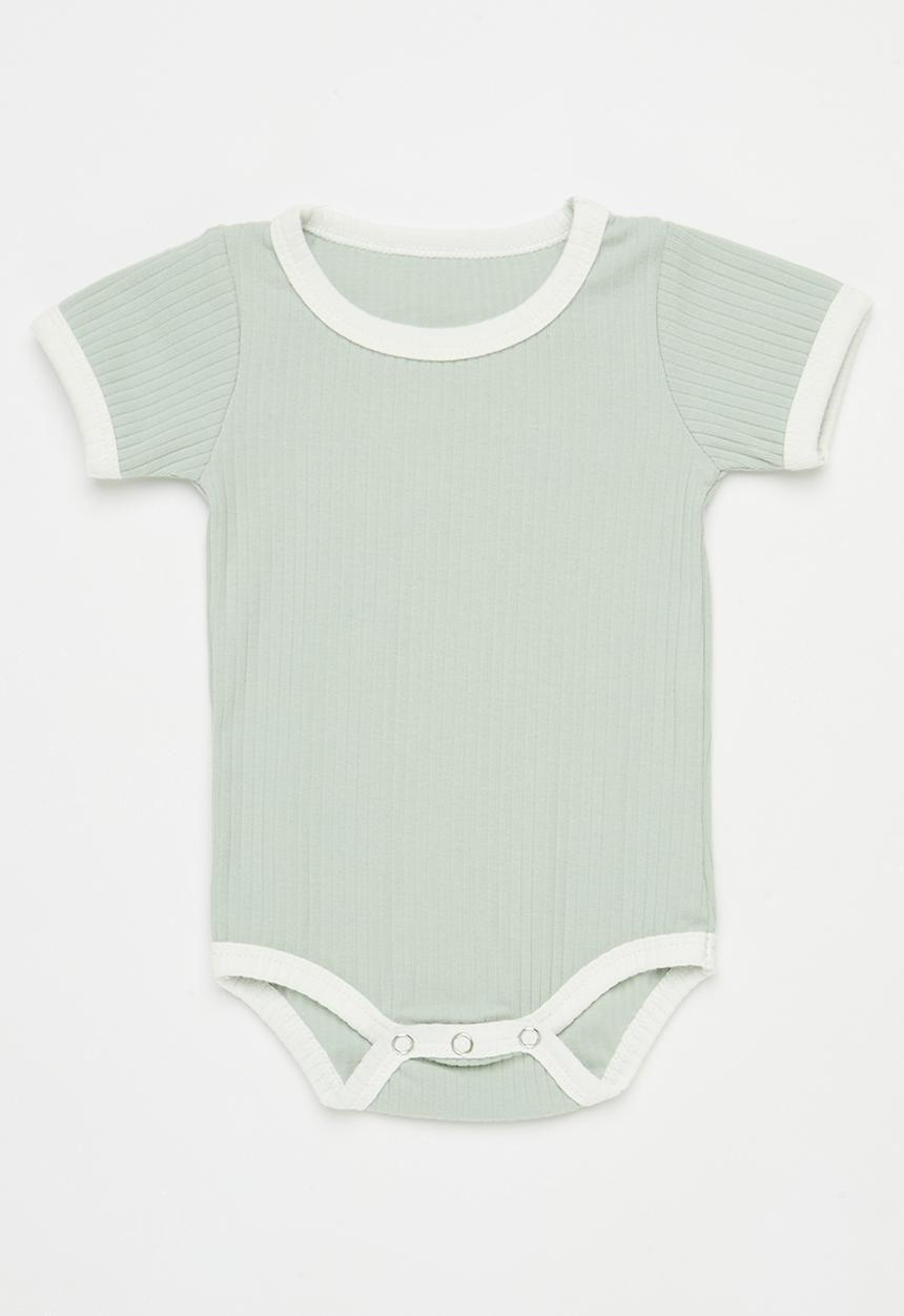 Pop Candy - Contrast binding bodyvest-sage green