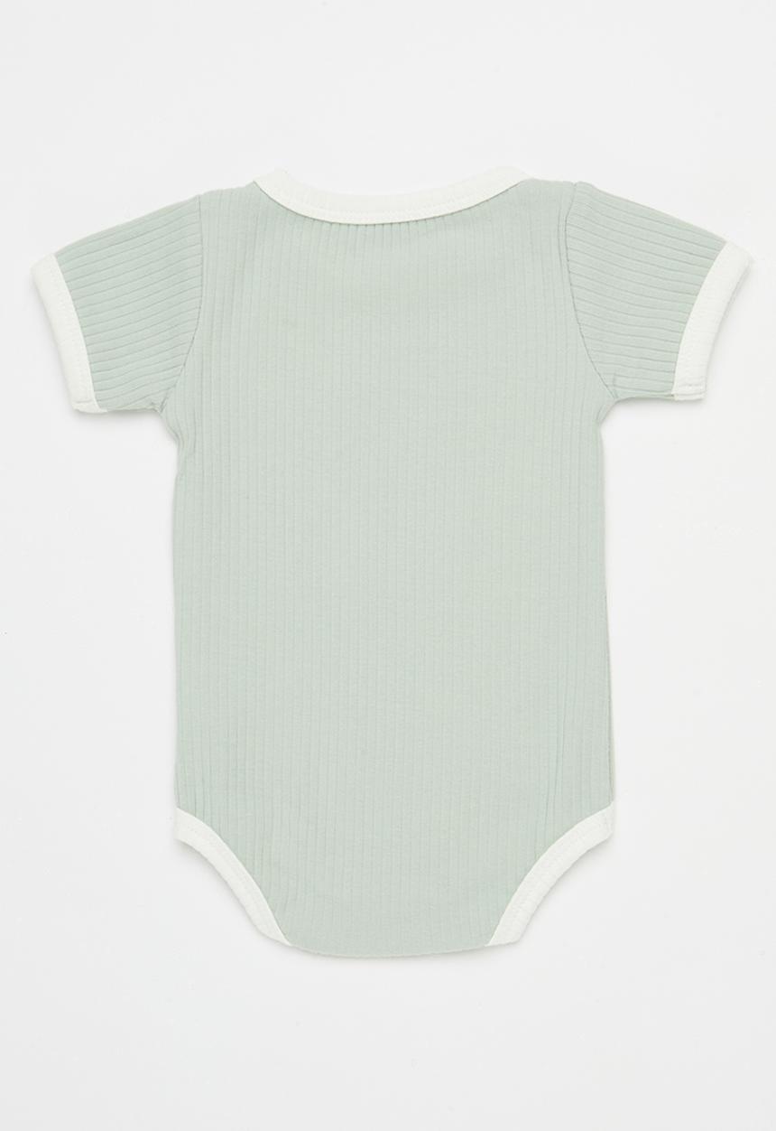 Pop Candy - Contrast binding bodyvest-sage green