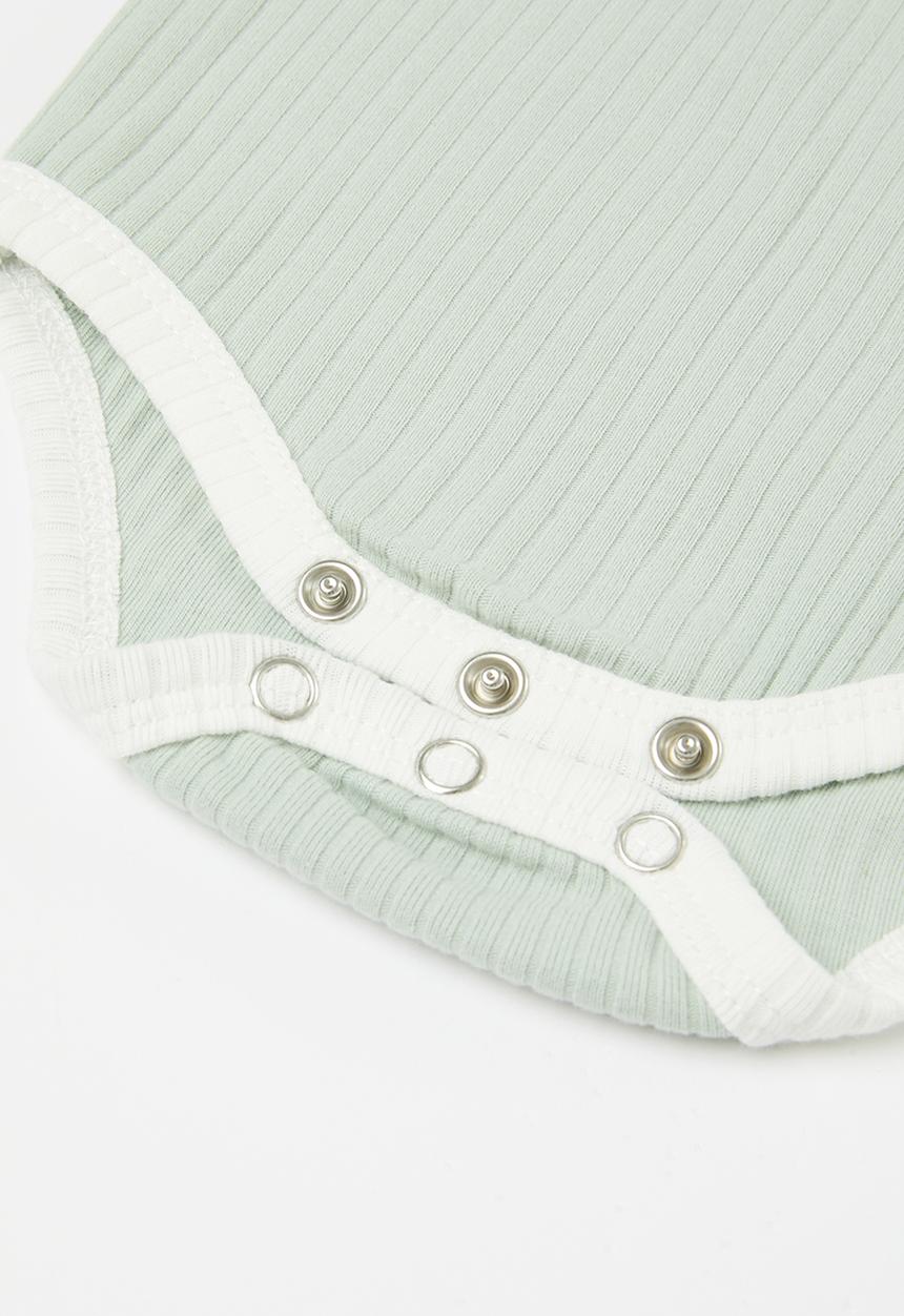 Pop Candy - Contrast binding bodyvest-sage green