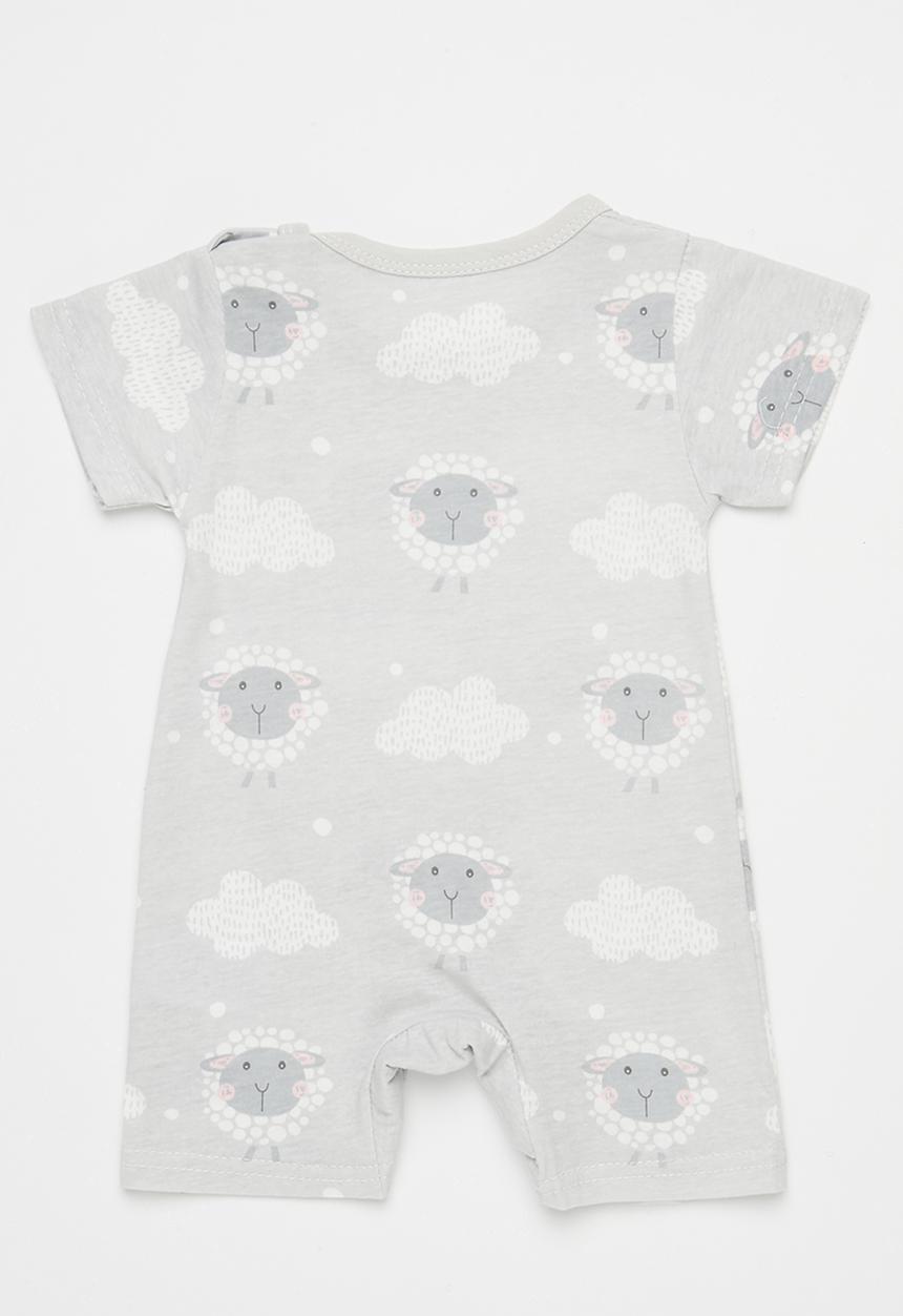 Pop Candy - Printed romper-light grey