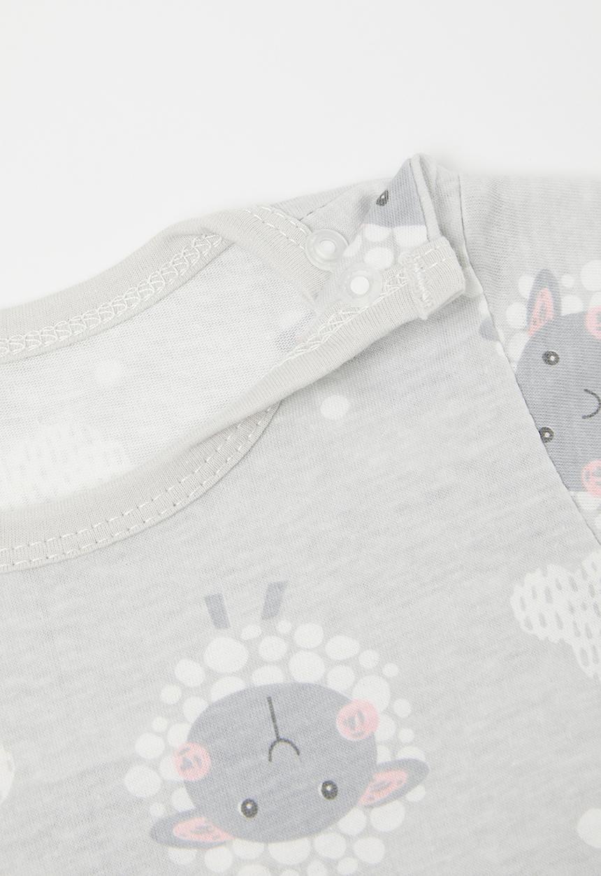 Pop Candy - Printed romper-light grey