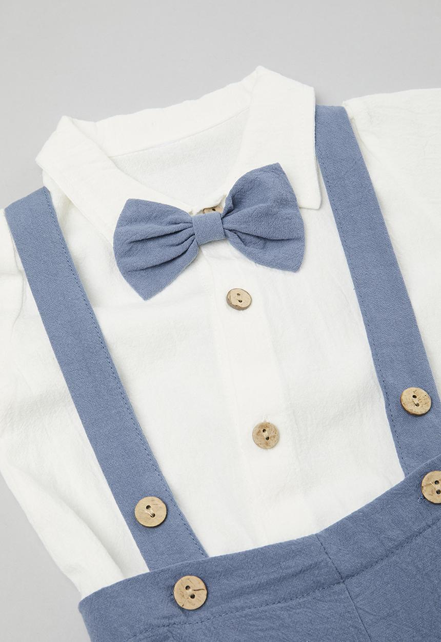 Pop Candy - Occasion romper - white & blue