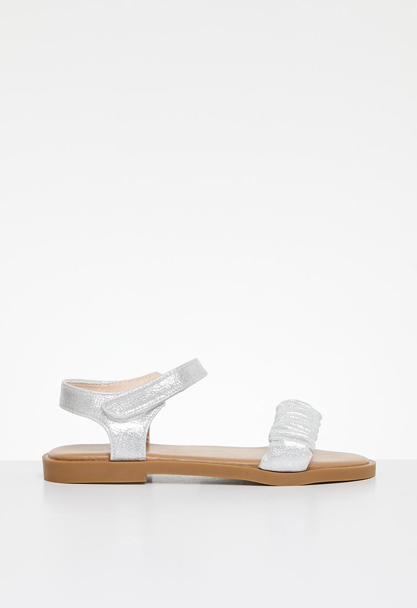 Pop Candy - Ruched sandals - silver