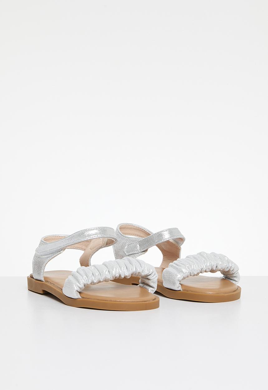 Pop Candy - Ruched sandals - silver
