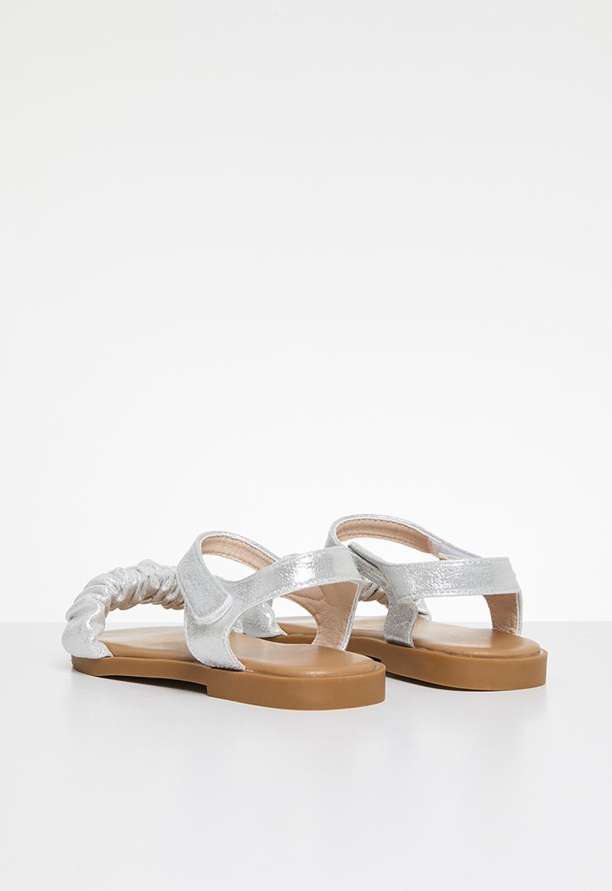 Pop Candy - Ruched sandals - silver