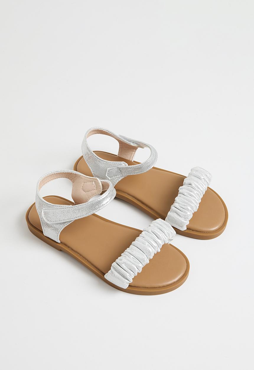 Pop Candy - Ruched sandals - silver