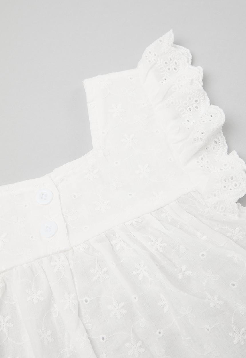 Pop Candy - Anglaise top & bloomer set-white