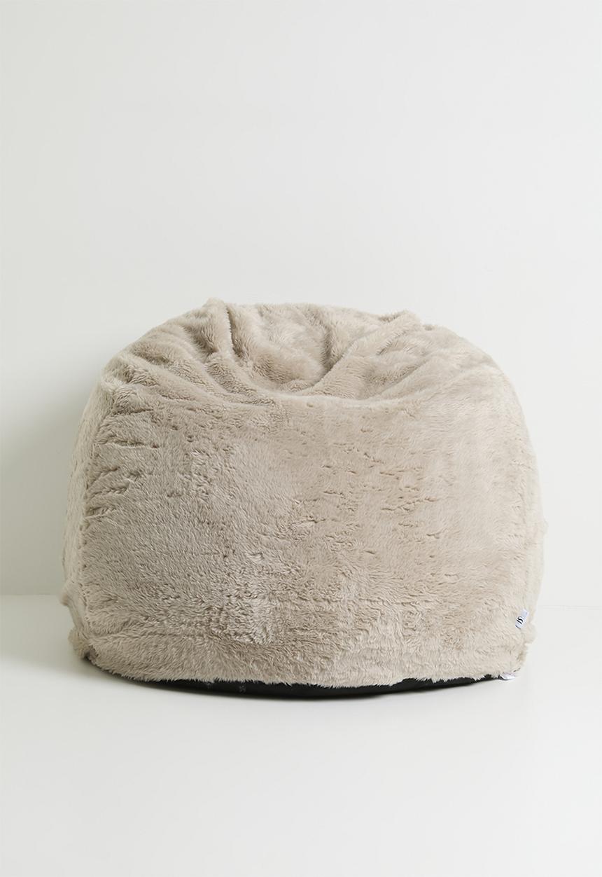 Sixth Floor - Fur Bean Bag - Grey Morn
