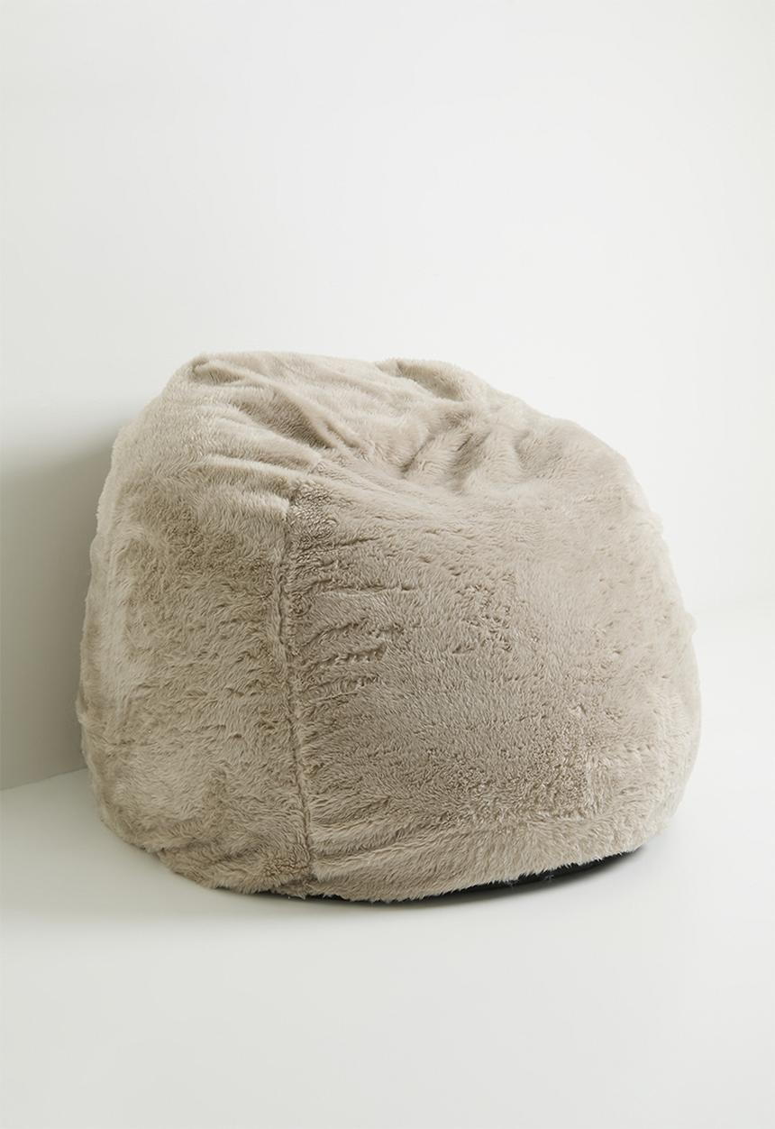Sixth Floor - Fur Bean Bag - Grey Morn