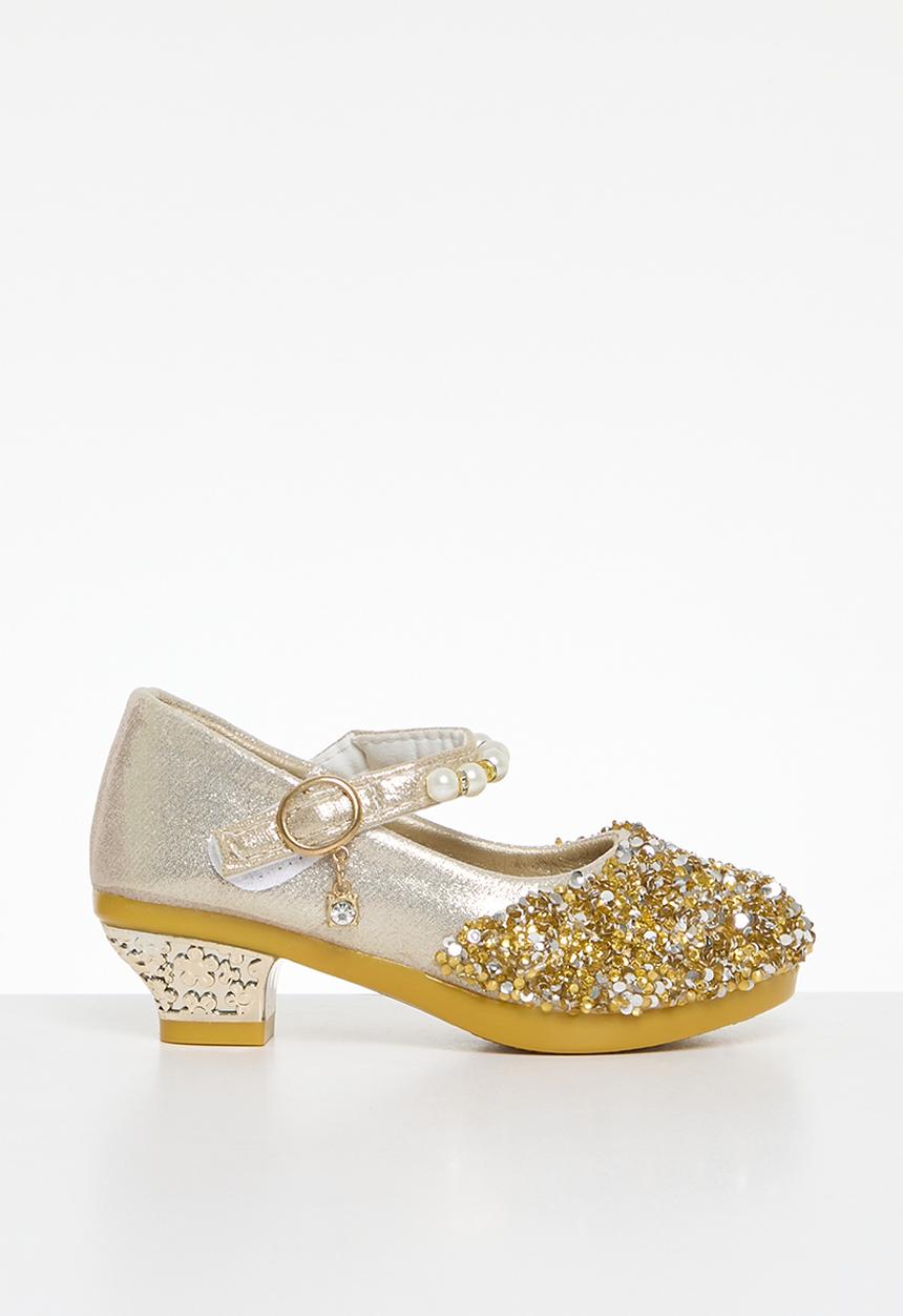 Pop Candy - Sequined kitten heels - gold
