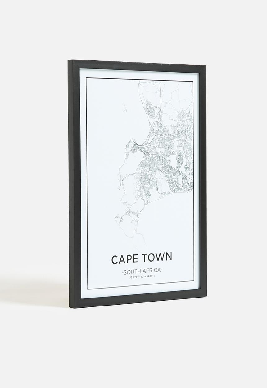 MJ Design Studio - Cape Town City Map Wall Art
