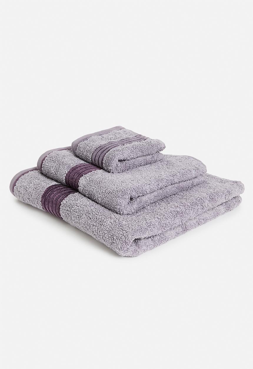Bathroom Solutions - Lux towel set of 3 - lavender