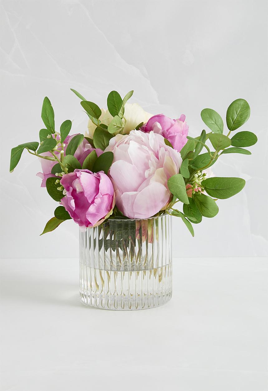 Silk By Design - Mixed Peony Arrangement Small – Pink