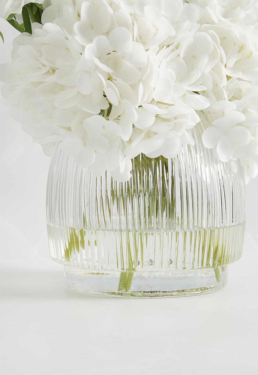 Silk By Design - Hydrangea & Scabiosa Arrangement - White