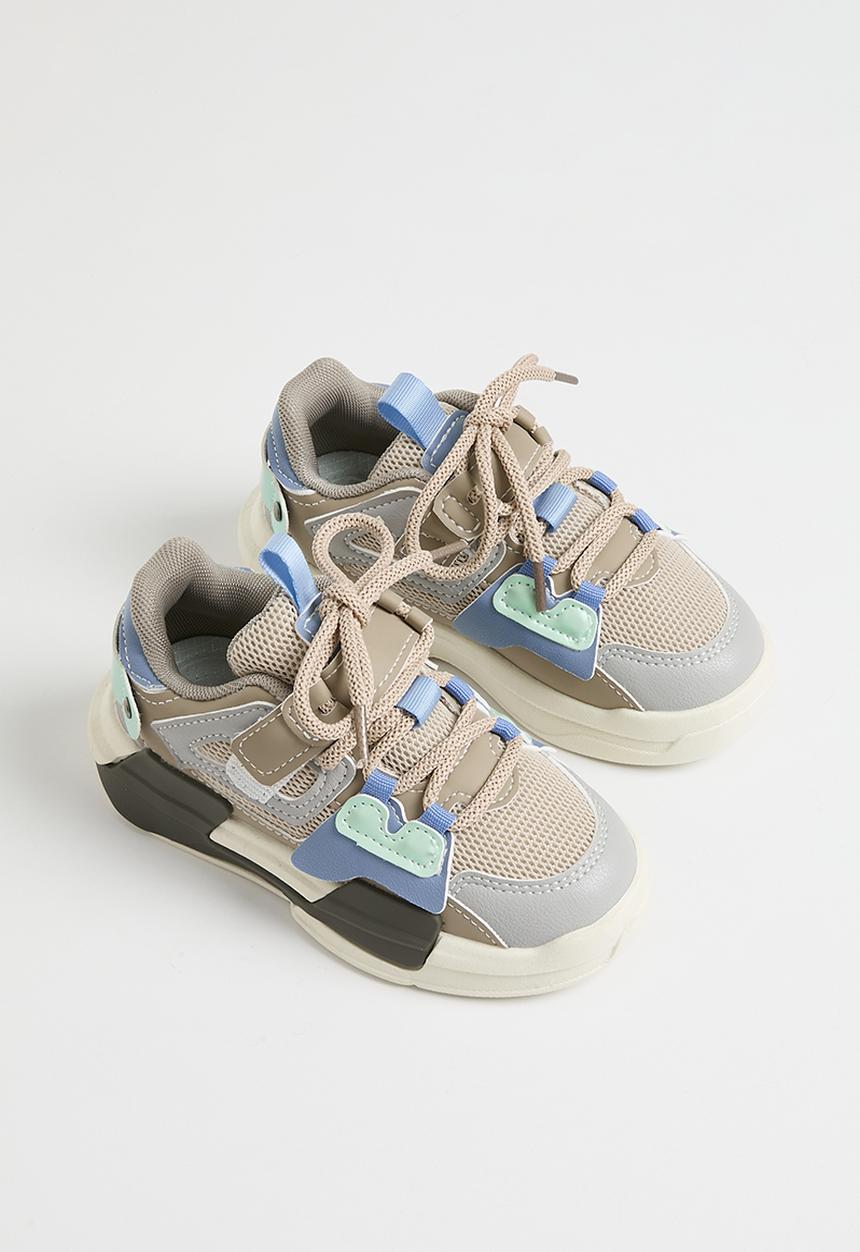 Pop Candy - Colour block lace up sneakers - multi