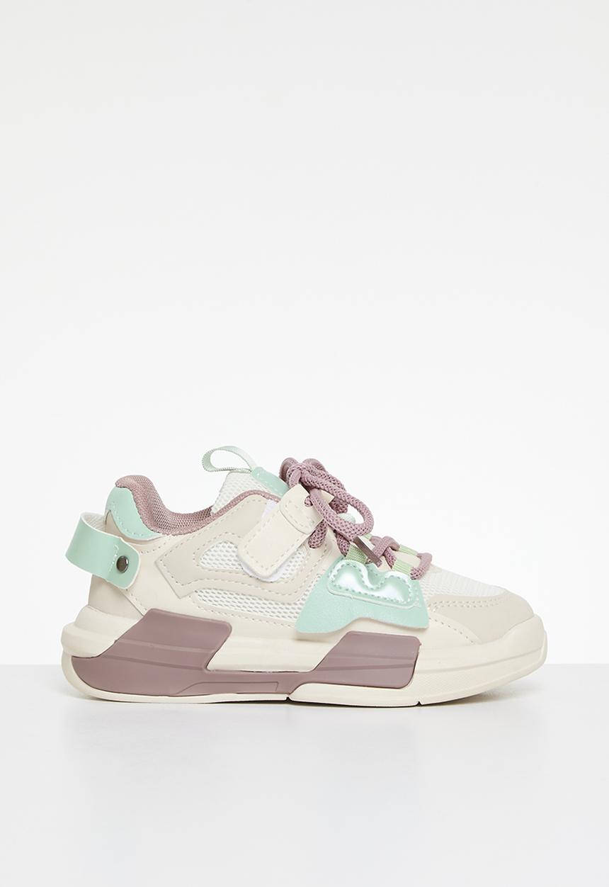 Pop Candy - Colour block lace up sneakers - multi3