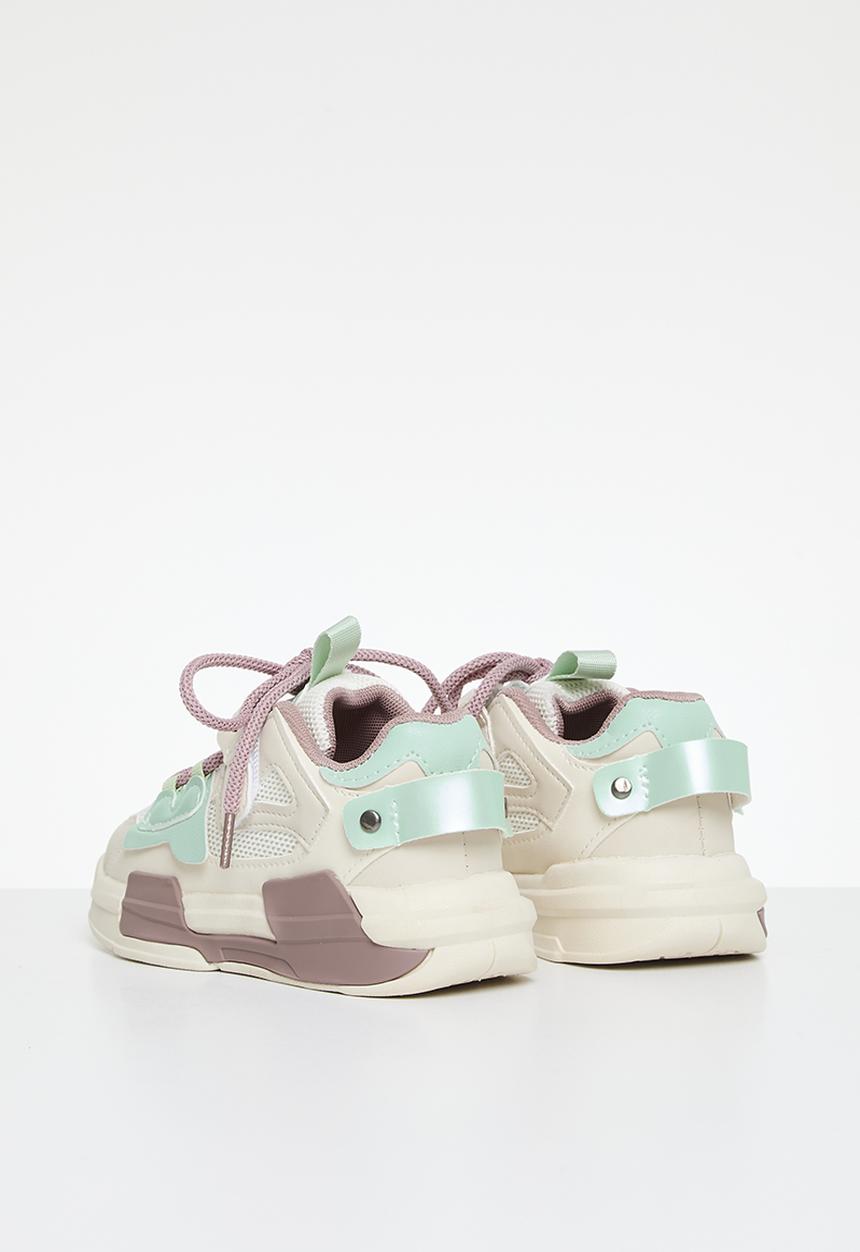 Pop Candy - Colour block lace up sneakers - multi3