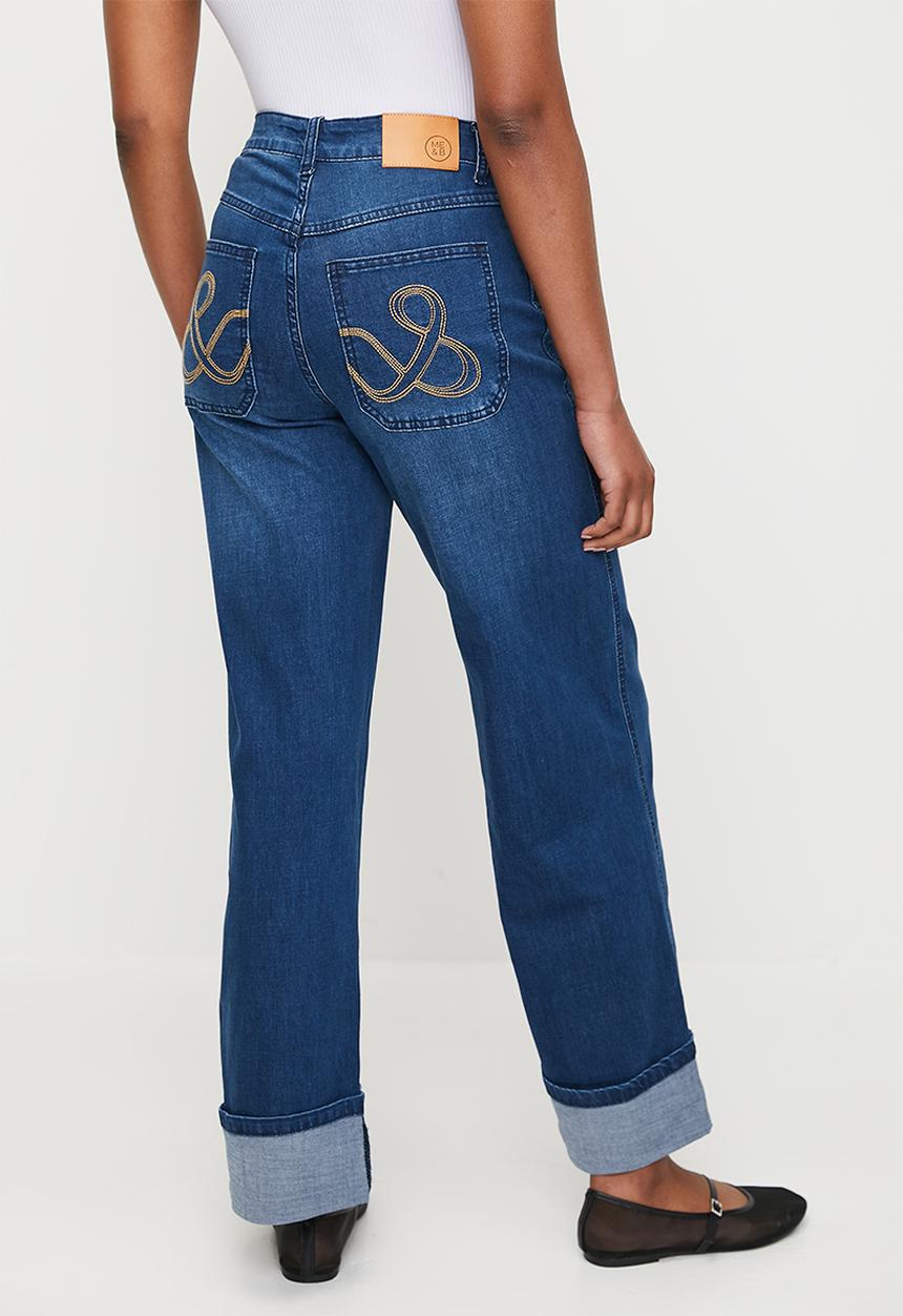 Me&B - Straight Leg Jeans with turn up - Blue