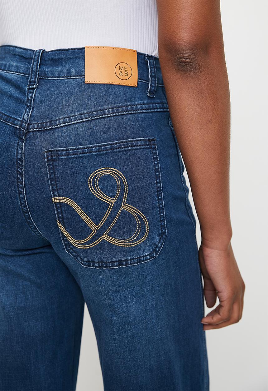 Me&B - Straight Leg Jeans with turn up - Blue