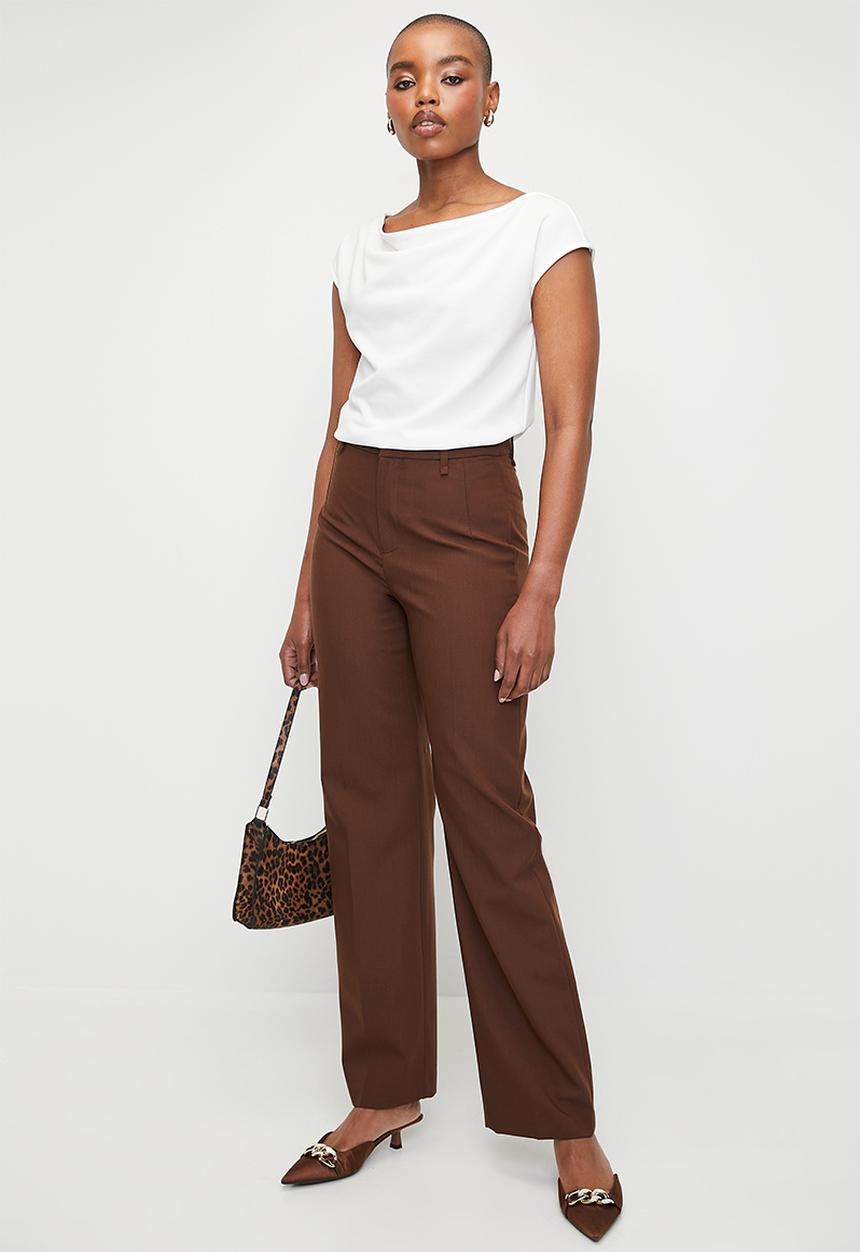 edit - Cowl Drape Top - White