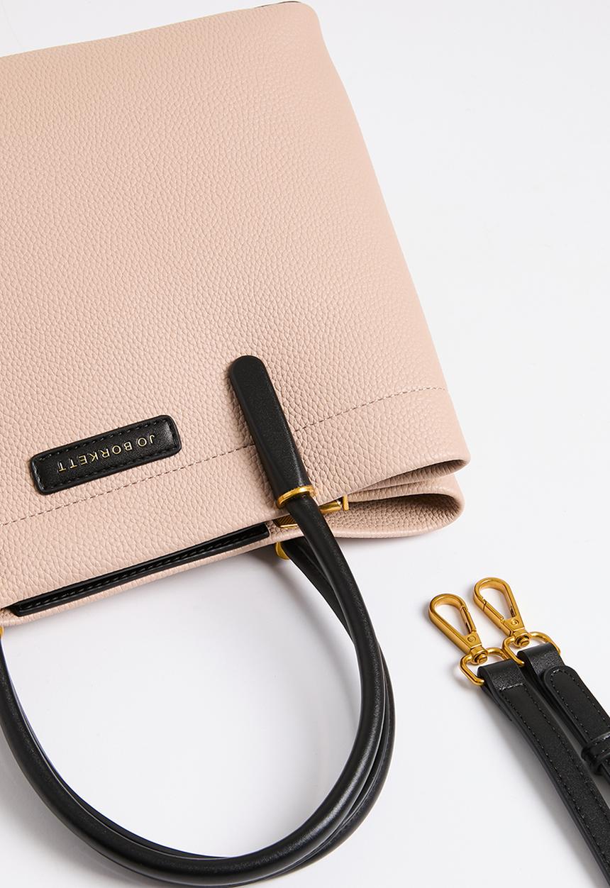 Jo Borkett - Olivia shopper tote - black & neutral