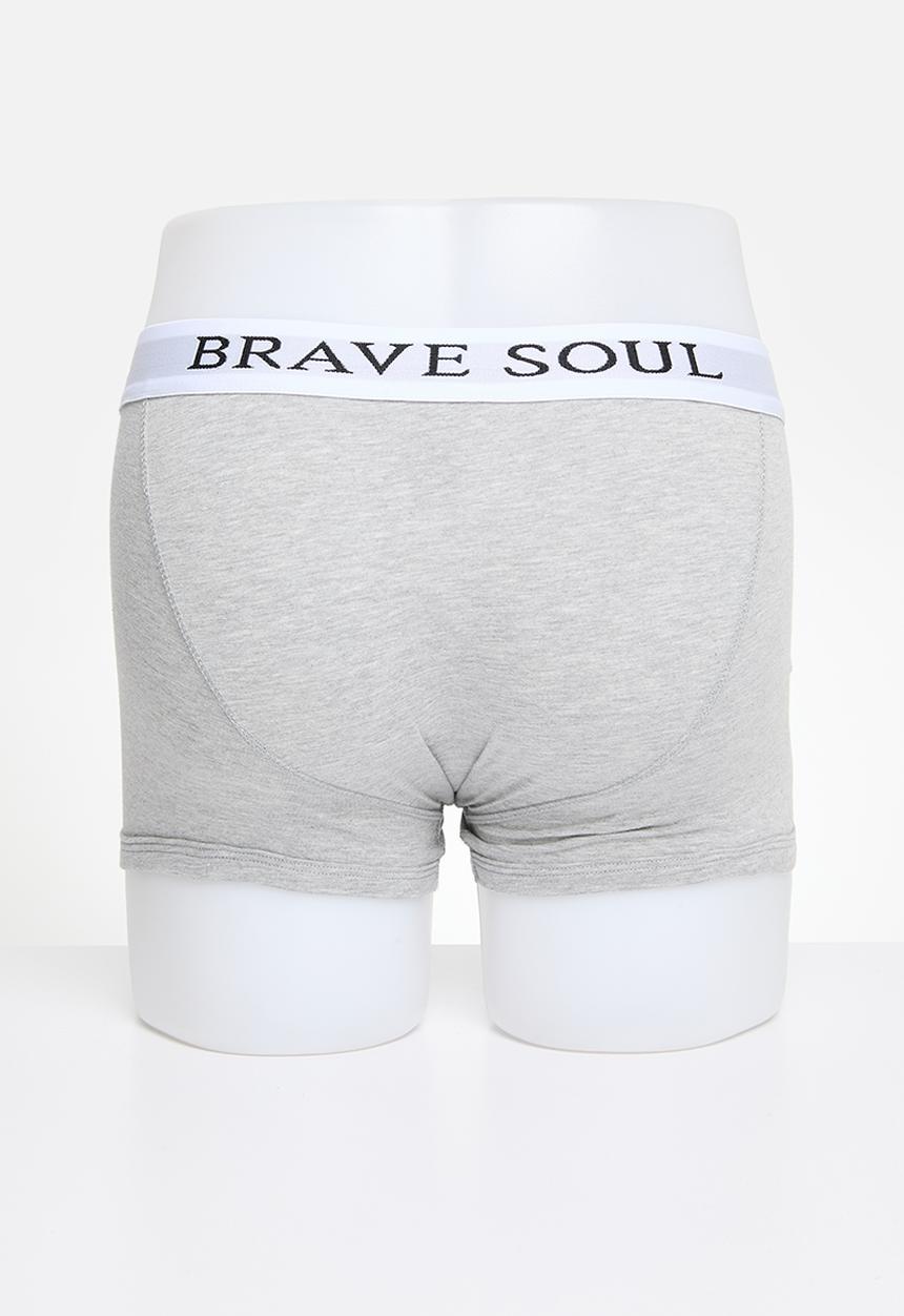 Brave Soul - Underwear 2 Pack - Black & Grey