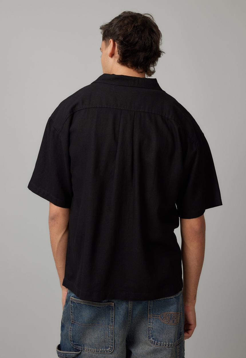 Factorie - Textured Street Shirt - Texture/Black