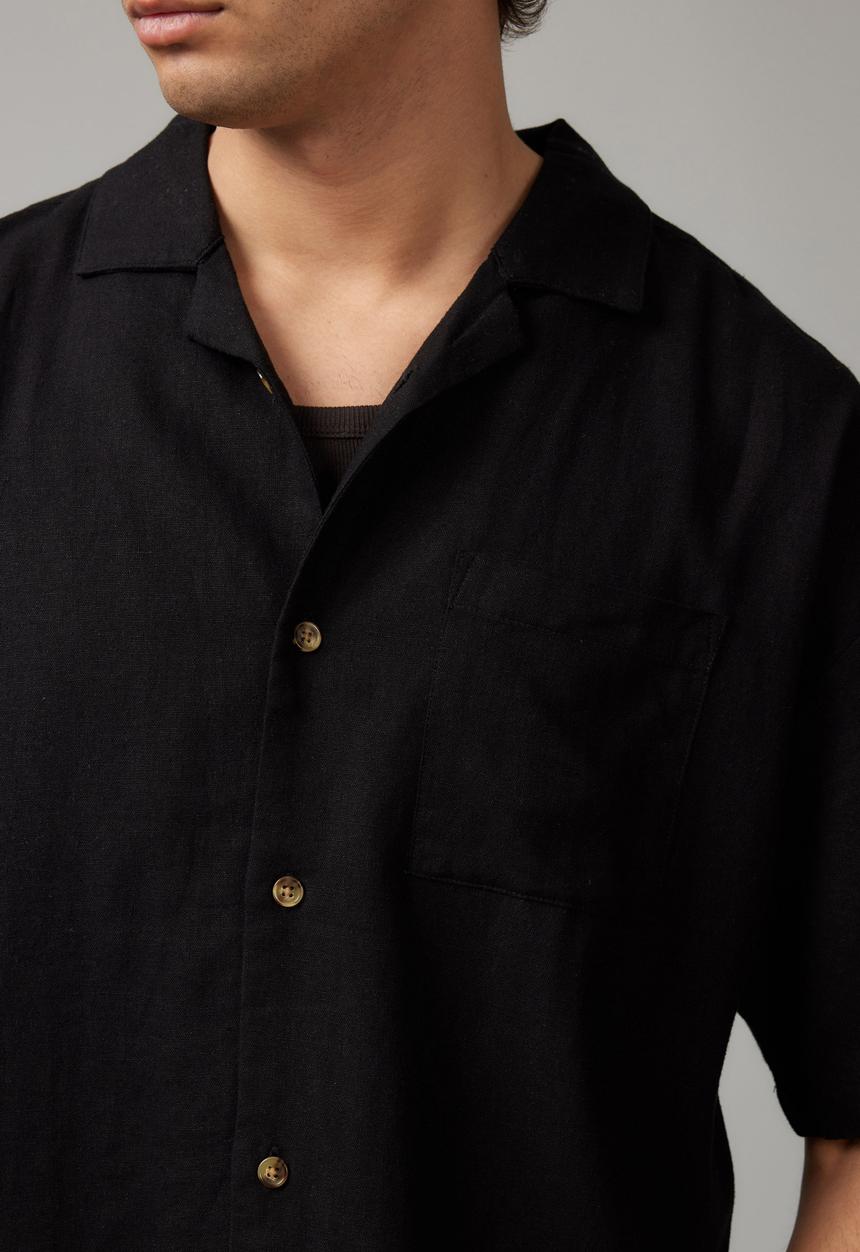 Factorie - Textured Street Shirt - Texture/Black