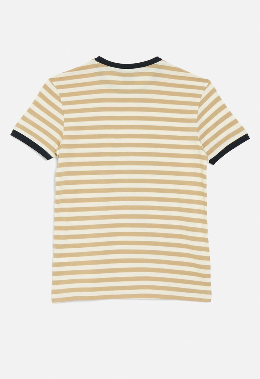 POLO - Boys alvin striped short sleeve tee - stone