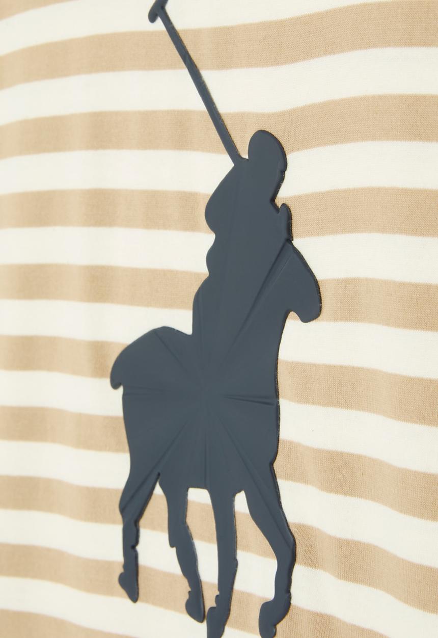 POLO - Boys alvin striped short sleeve tee - stone