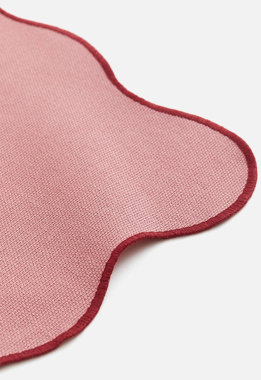 H&M - Scallop-edged place mat - pink,multi