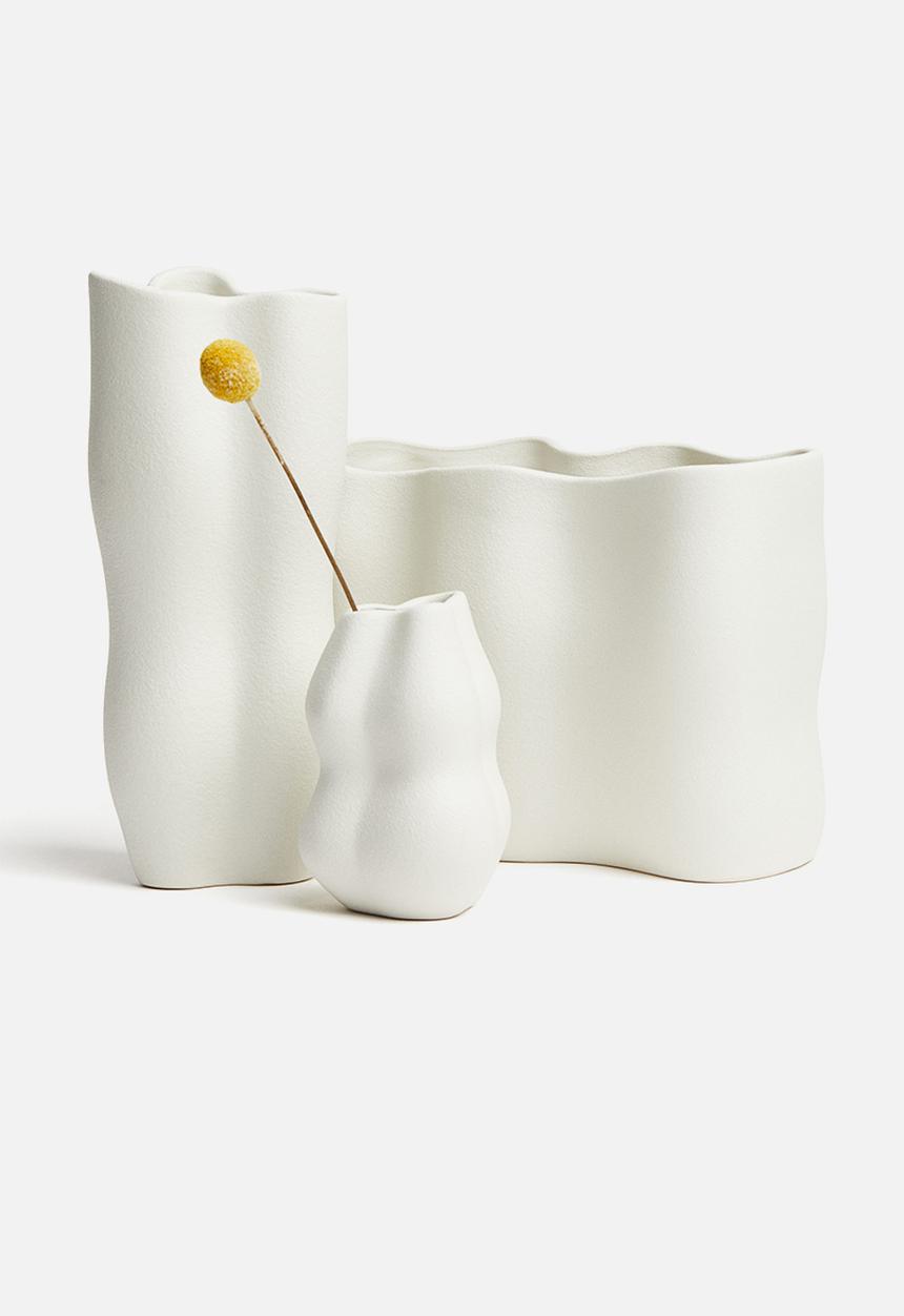 H&M - Stoneware mini vase - white