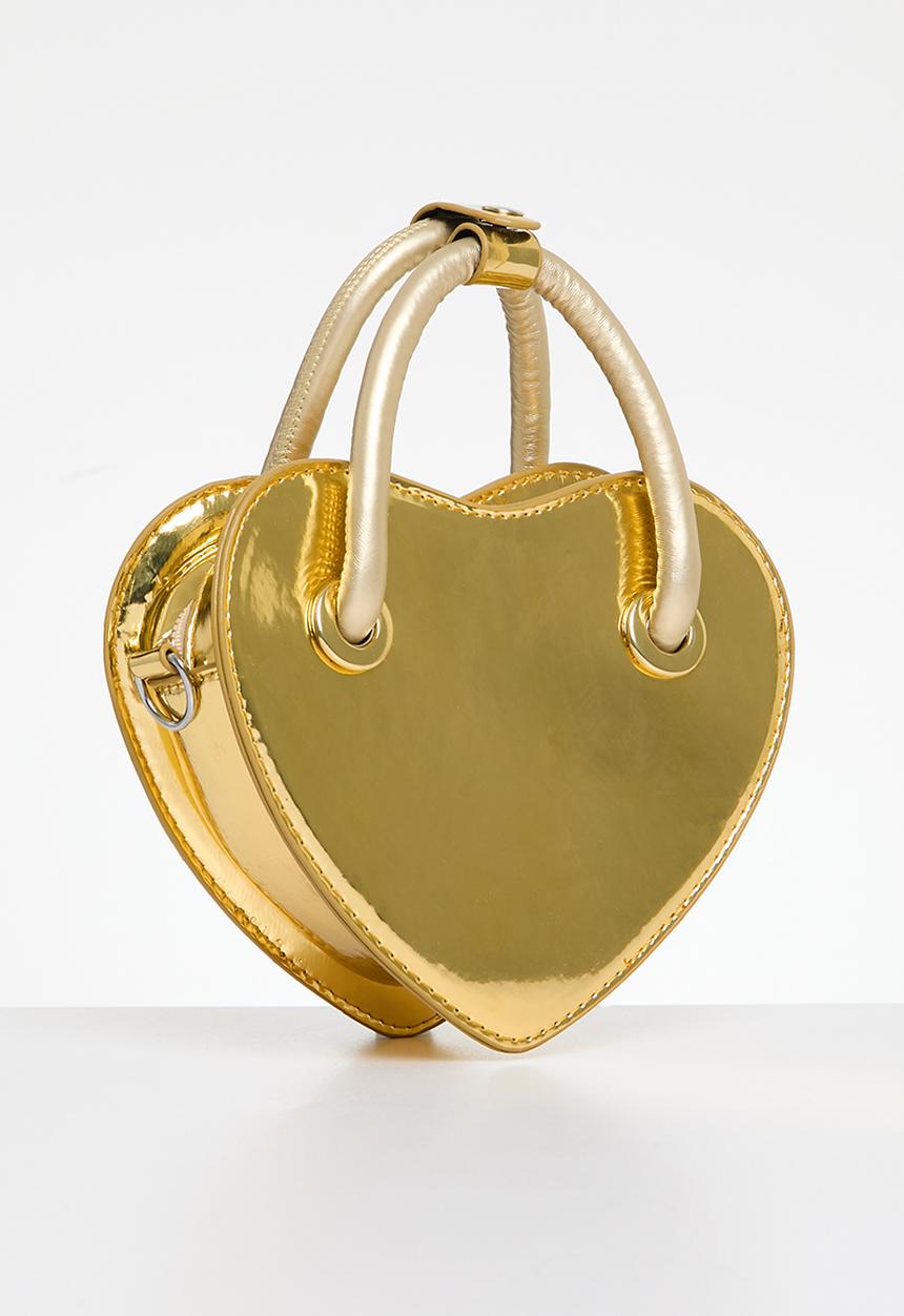 Superbalist - Heart shape crossbody bag - gold