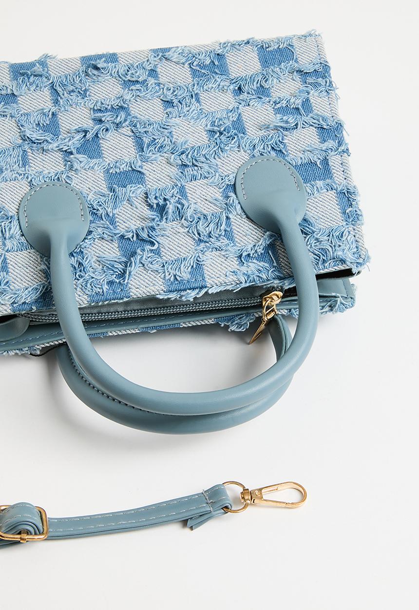 Superbalist - Denim patch mini tote bag - blue