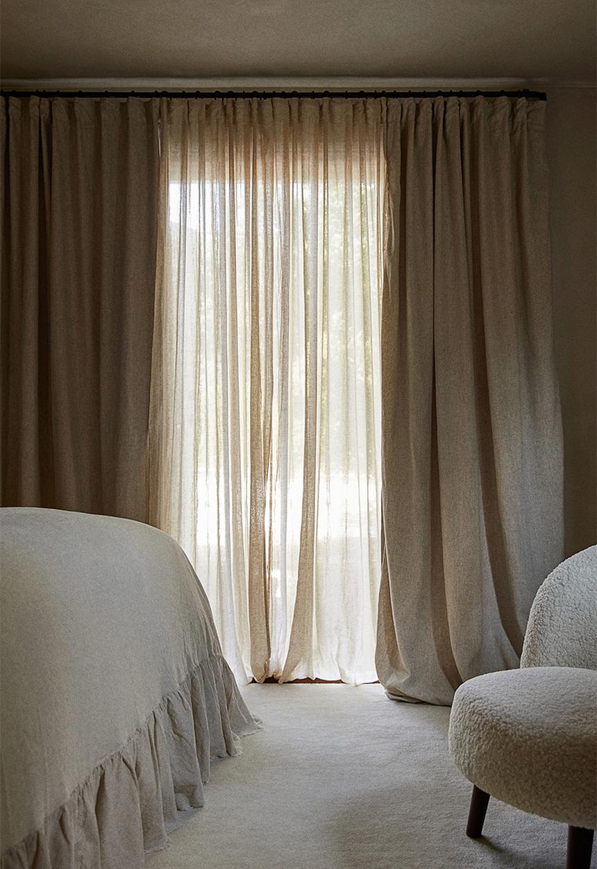 H&M - 2-pack blackout lyocell-blend curtains - beige