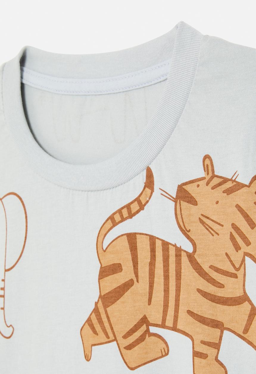 Pop Candy - Printed crew neck tee - grey