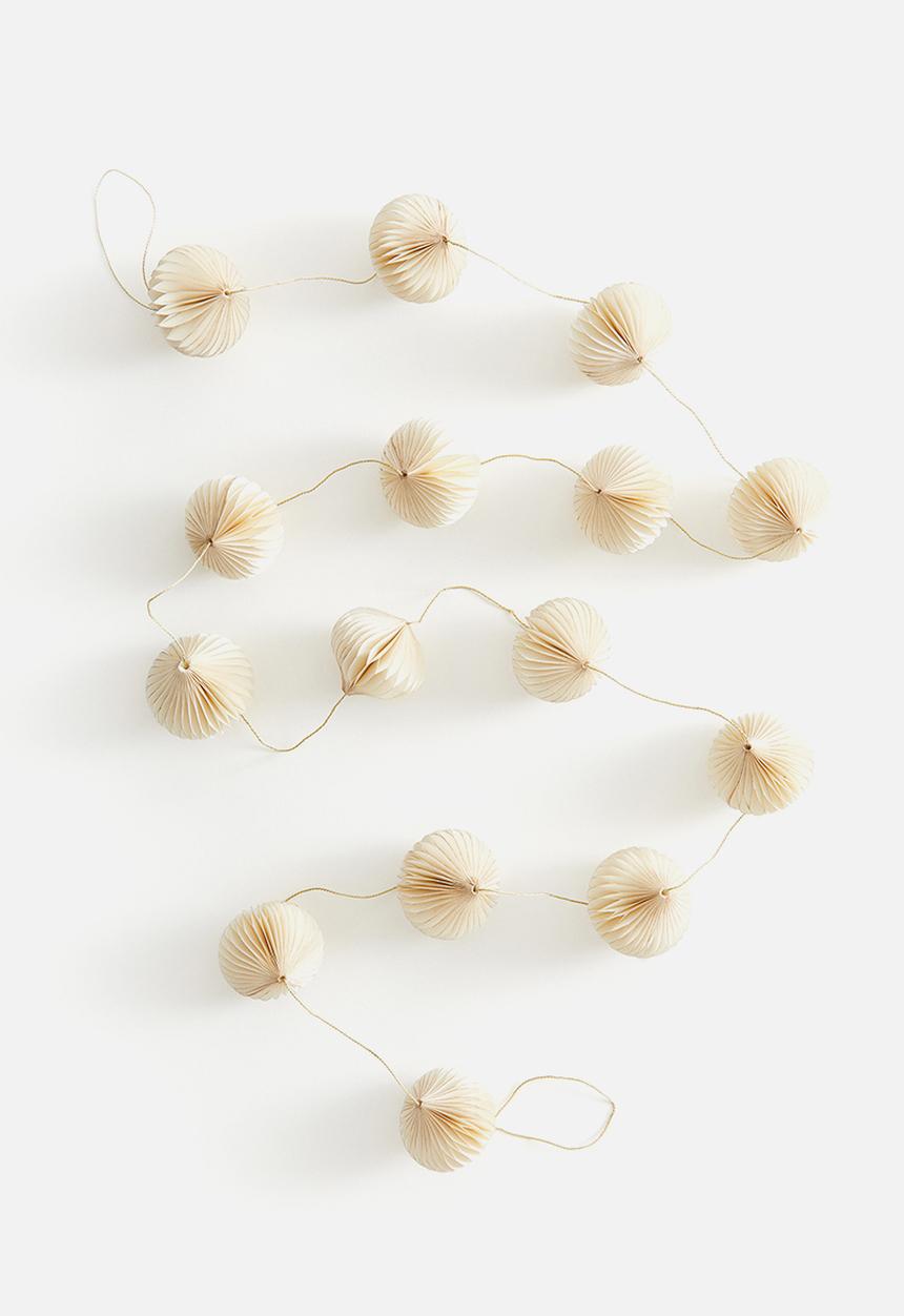H&M - Glittery garland - white