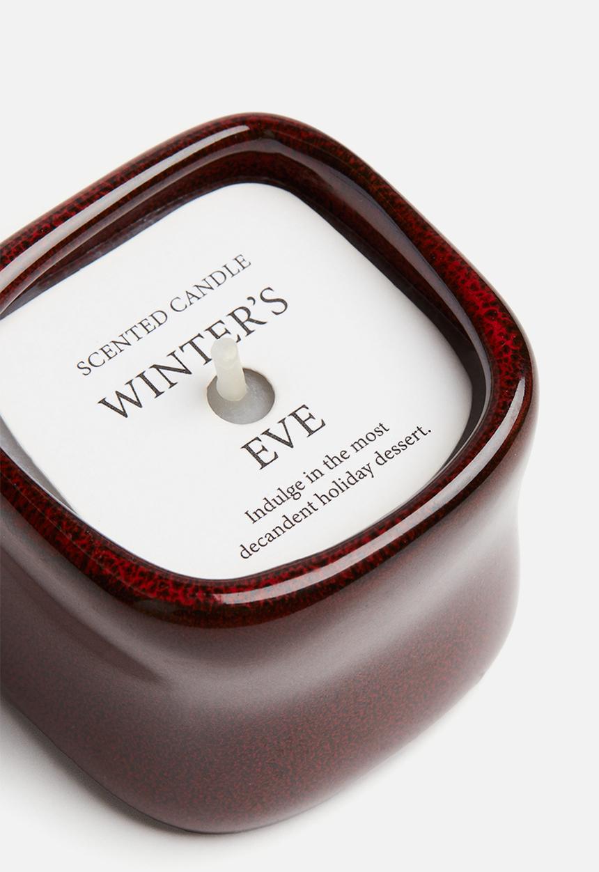 H&M - Scented candle in a ceramic holder - red